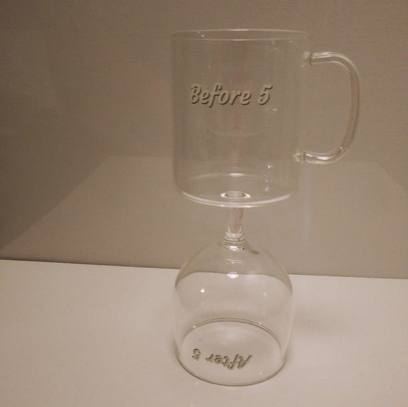 Before 5 After 5 Glass Cup - Picture 1 of 9